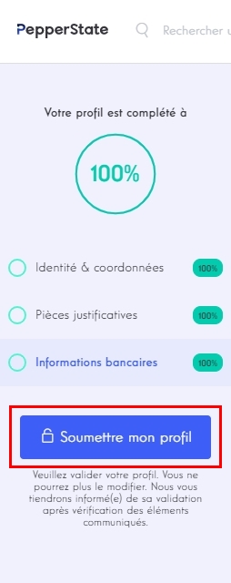 complete profile submit