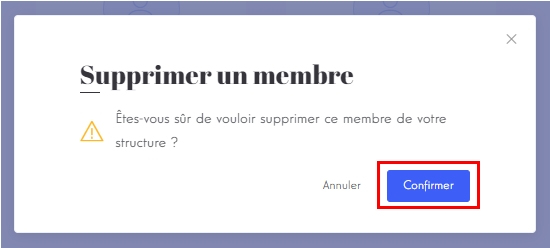 delete member confirm