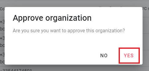 confirm organization