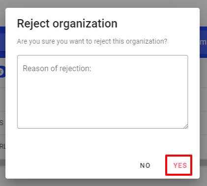 reject reason