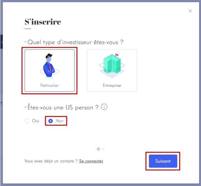 register button