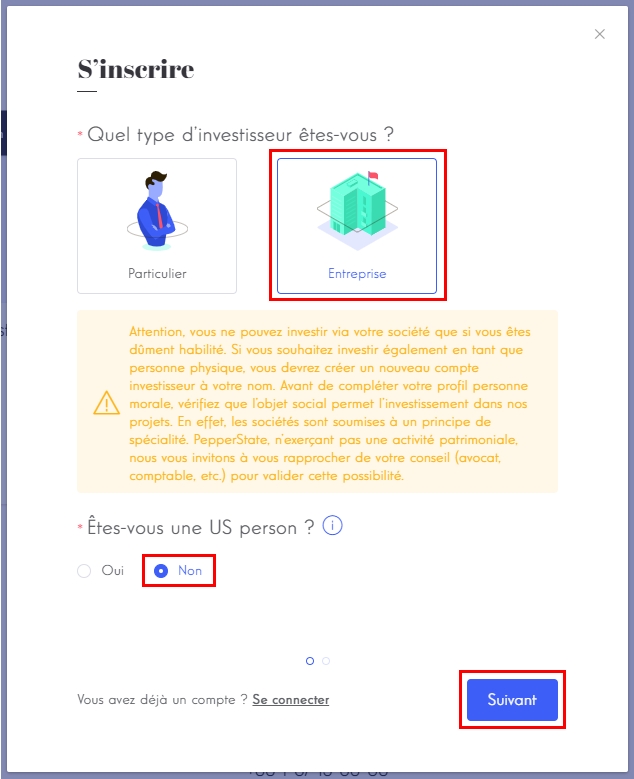 register button