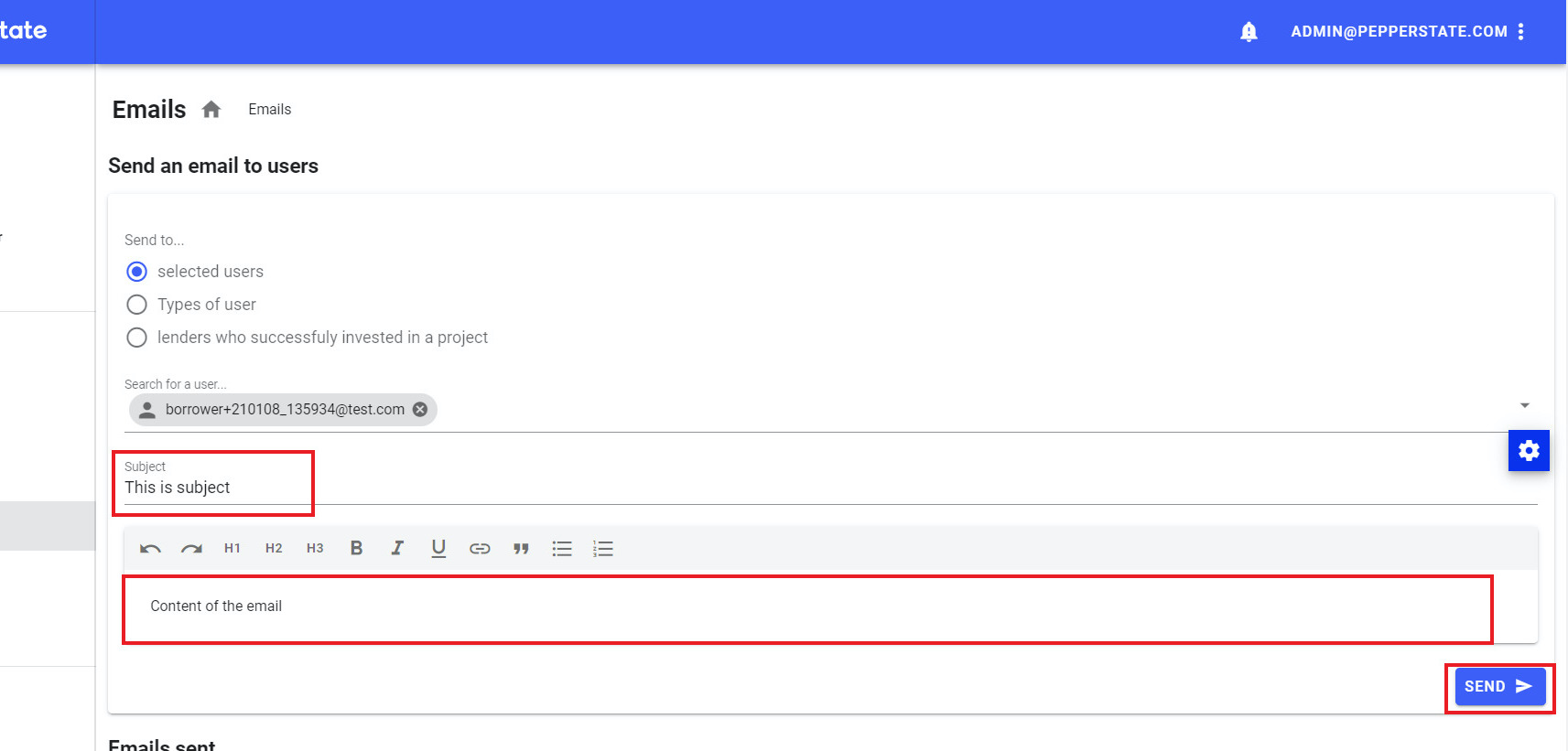 email content