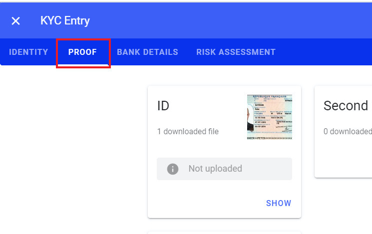 proof tab