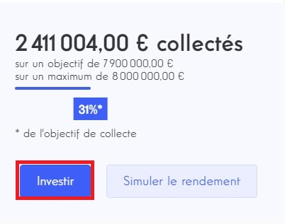 project invest button